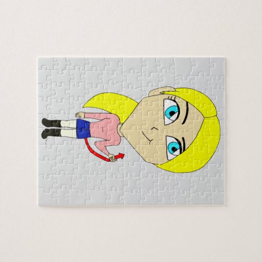 chibi "böses" Mädchen Puzzle (Horizontal)