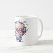 Chibi-Brain-Tasse – Lernen, Trinken und den Geist Kaffeetasse (VorderseiteRechts)
