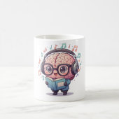 Chibi-Brain-Tasse – Lernen, Trinken und den Geist Kaffeetasse (Mittel)
