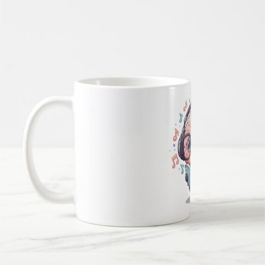 Chibi-Brain-Tasse – Lernen, Trinken und den Geist Kaffeetasse (Links)