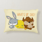 Chibi BUGS BUNNY™, TWEETY™ & TAZ™ Dekokissen (Rückseite)