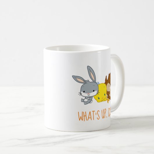 Chibi BUGS BUNNY™, TWEETY™ & TAZ™ Kaffeetasse (VorderseiteRechts)