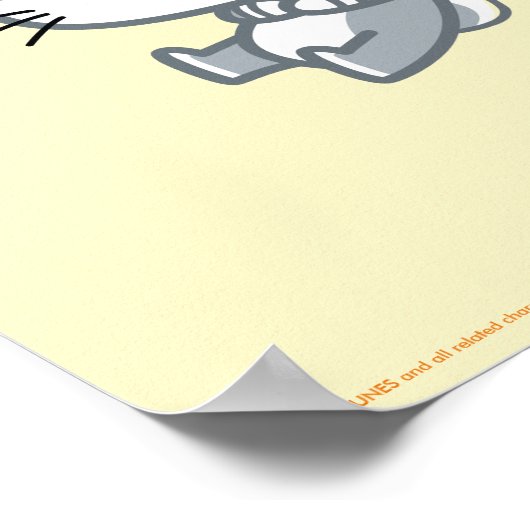 Chibi BUGS BUNNY™, TWEETY™ & TAZ™ Poster (Ecke)