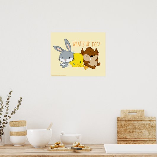 Chibi BUGS BUNNY™, TWEETY™ & TAZ™ Poster (Küche)