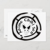 Chibi Bunny Postkarte (Vorne/Hinten)