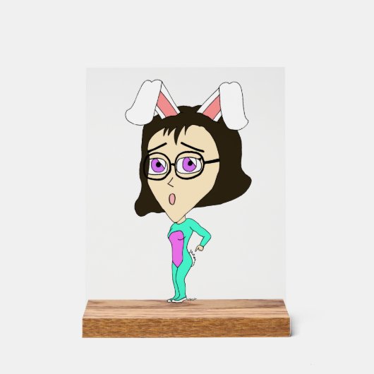 Chibi Bunnygirl Acrylschild (Vorderseite)