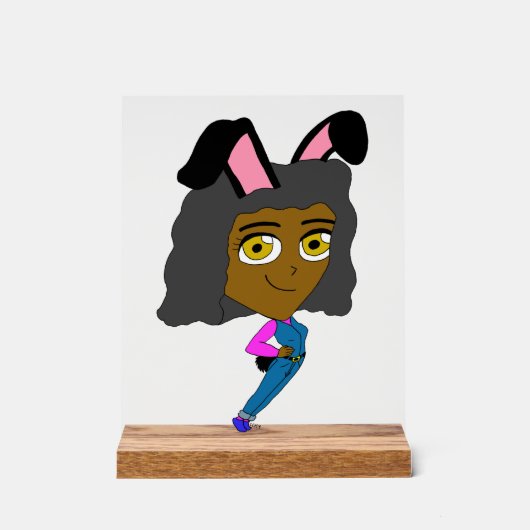 Chibi Bunnygirl Acrylschild (Vorderseite)