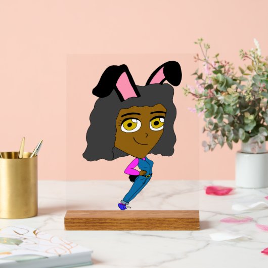 Chibi Bunnygirl Acrylschild (Hochzeit)