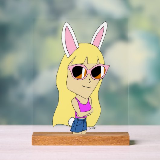 Chibi Bunnygirl Acrylschild (Neutral)
