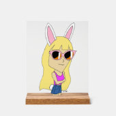 Chibi Bunnygirl Acrylschild (Vorderseite)