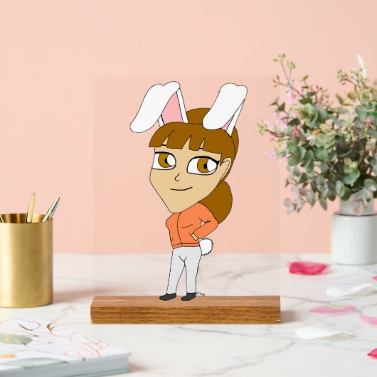 Chibi Bunnygirl Acrylschild (Hochzeit)