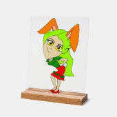 Chibi Bunnygirl Acrylschild (Winkel)