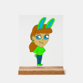 Chibi Bunnygirl Acrylschild (Vorderseite)