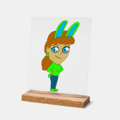 Chibi Bunnygirl Acrylschild (Winkel)