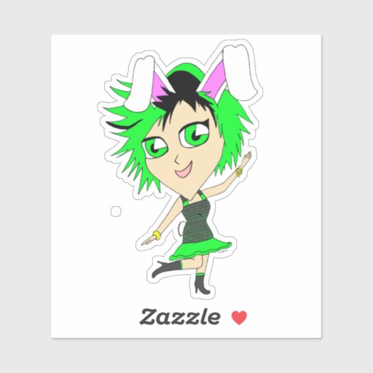 Chibi Bunnygirl Aufkleber (Blatt)