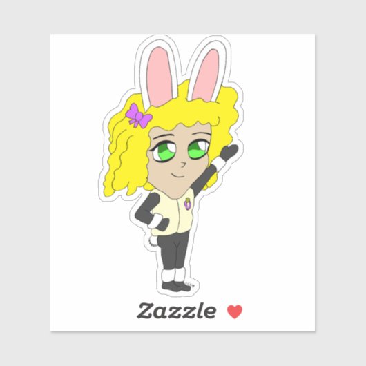 Chibi Bunnygirl Aufkleber (Blatt)