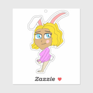 Chibi Bunnygirl Aufkleber