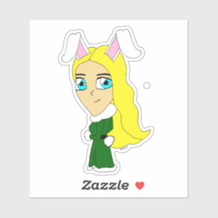 Chibi Bunnygirl Aufkleber