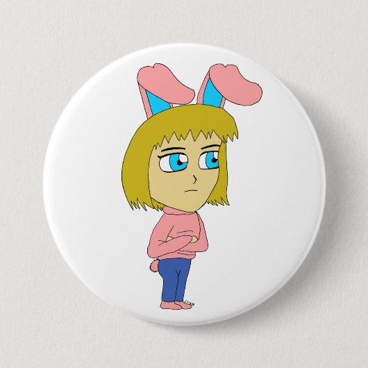 Chibi Bunnygirl Button (Vorderseite)