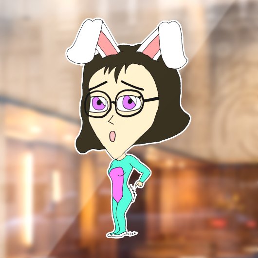 Chibi Bunnygirl Fensteraufkleber (Blatt 2)