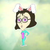 Chibi Bunnygirl Fensteraufkleber (Blatt 3)