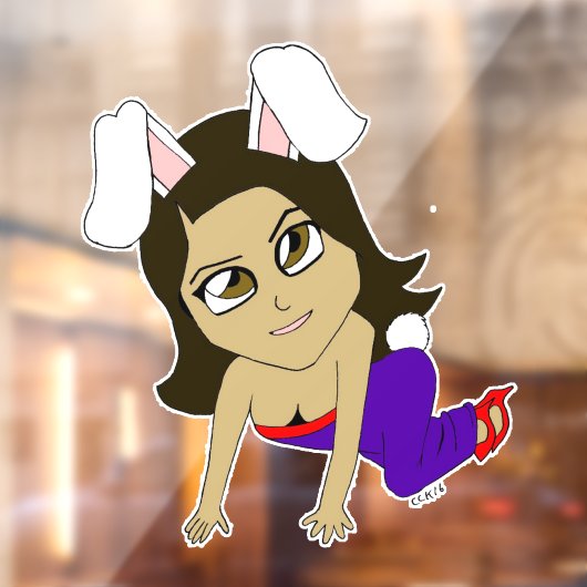 Chibi Bunnygirl Fensteraufkleber (Blatt 2)