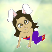 Chibi Bunnygirl Fensteraufkleber (Blatt 3)