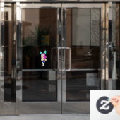 Chibi Bunnygirl Fensteraufkleber (Büro Tür)