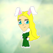 Chibi Bunnygirl Fensteraufkleber (Blatt 3)