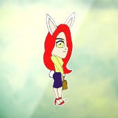 Chibi Bunnygirl Fensteraufkleber (Blatt 3)