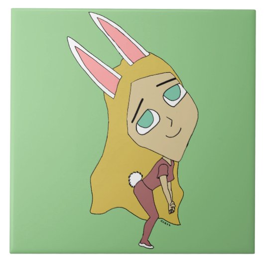 Chibi Bunnygirl Fliese (Vorderseite)