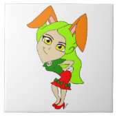 Chibi Bunnygirl Fliese (Vorderseite)