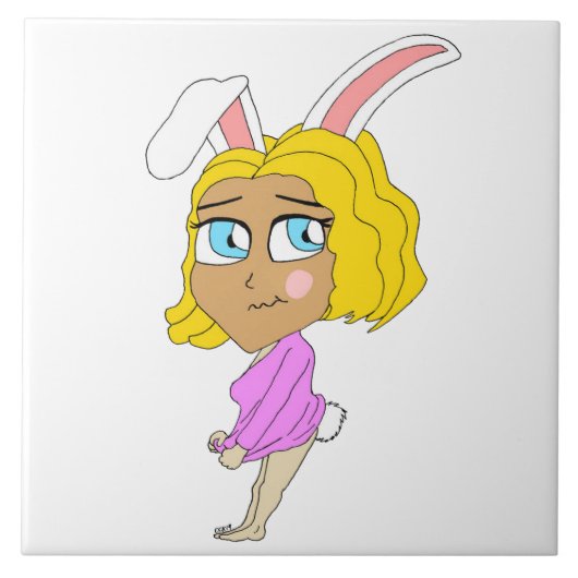 Chibi Bunnygirl Fliese (Vorderseite)
