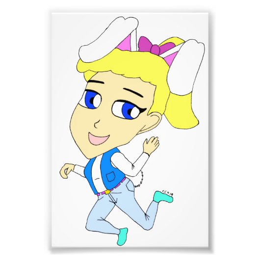 Chibi Bunnygirl Fotodruck (Vorne)