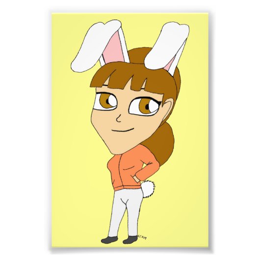 Chibi Bunnygirl Fotodruck (Vorne)