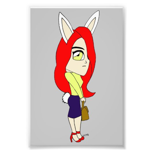 Chibi Bunnygirl Fotodruck (Vorne)