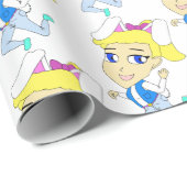 Chibi Bunnygirl Geschenkpapier (Rolleneckpunkt)