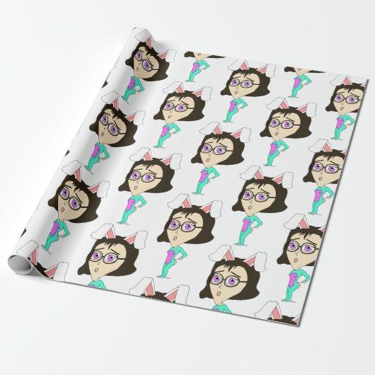 Chibi Bunnygirl Geschenkpapier (Ungerollt)