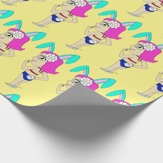 Chibi Bunnygirl Geschenkpapier (Ecke)