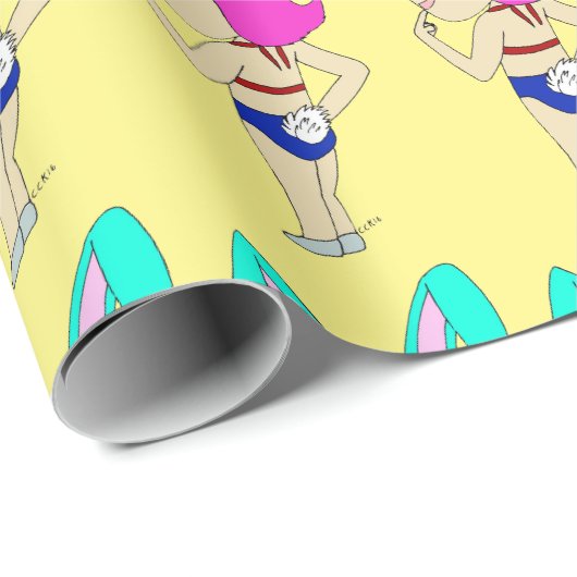 Chibi Bunnygirl Geschenkpapier (Rolleneckpunkt)