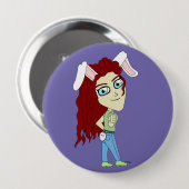 Chibi Bunnygirl gibt einen Daumen hoch Button (Vorne & Hinten)