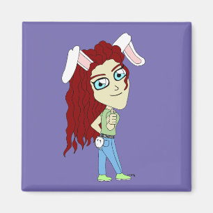 Chibi Bunnygirl gibt einen Daumen hoch Magnet