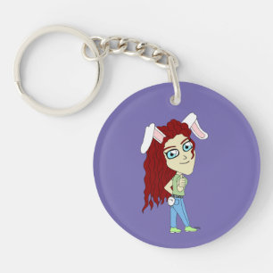 Chibi Bunnygirl gibt einen Daumen hoch Schlüsselanhänger