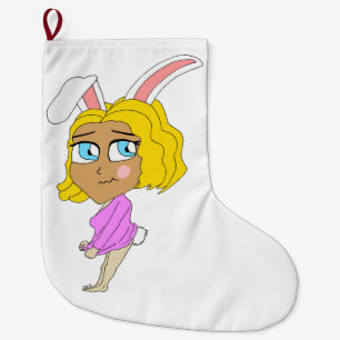 Chibi Bunnygirl Großer Weihnachtsstrumpf