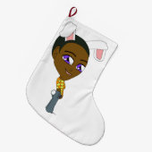 Chibi Bunnygirl Großer Weihnachtsstrumpf (Vorderansicht (hängend))