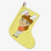 Chibi Bunnygirl Großer Weihnachtsstrumpf (Vorderansicht (hängend))