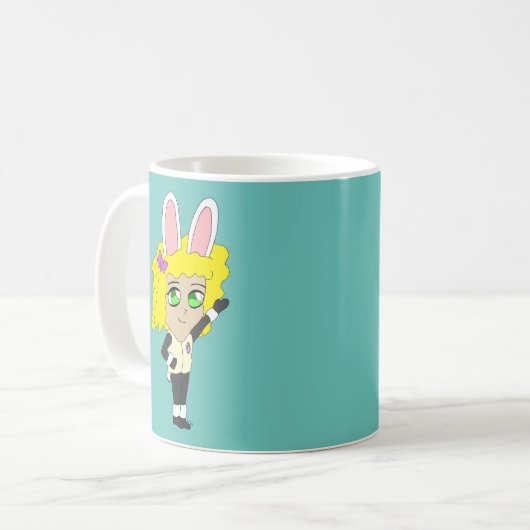 Chibi Bunnygirl Kaffeetasse (Vorderseite Links)