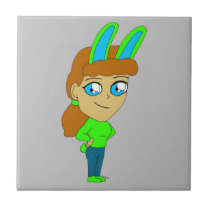 Chibi Bunnygirl Keramik Fliese