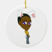 Chibi Bunnygirl Keramik Ornament (Hinten)