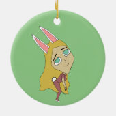 Chibi Bunnygirl Keramik Ornament (Hinten)